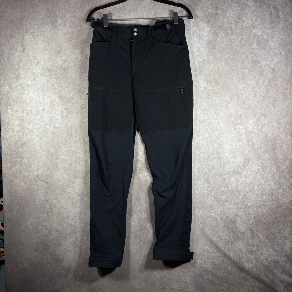 Haglofs Trekking Pants Womens Size 4 Black Rugged Flex Outdoor Reinforced Hiking